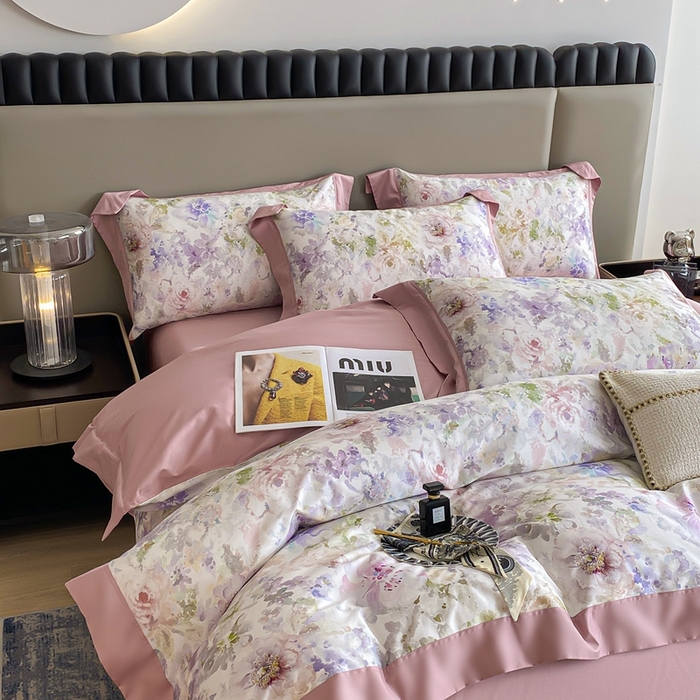 91家纺网 家纺一手货源 找家纺 娇逸家居 2025新款100支新疆长绒棉纯棉数码印花全棉四件套（专版花型） 醉晚风