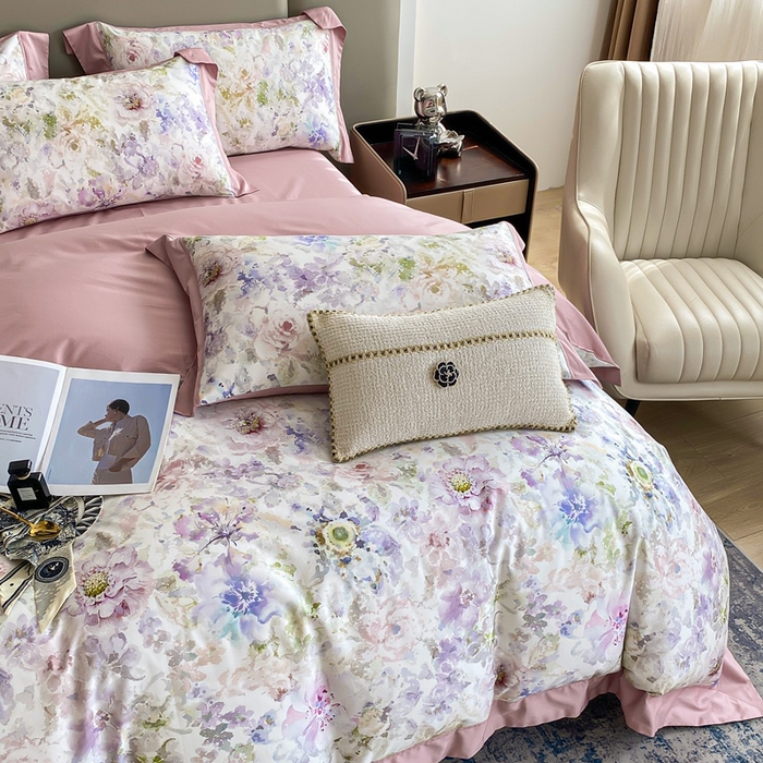 91家纺网 家纺一手货源 找家纺 娇逸家居 2025新款100支新疆长绒棉纯棉数码印花全棉四件套（专版花型） 醉晚风