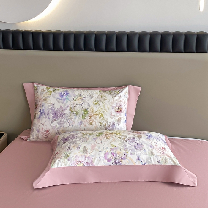 91家纺网 家纺一手货源 找家纺 娇逸家居 2025新款100支新疆长绒棉纯棉数码印花全棉四件套（专版花型） 醉晚风