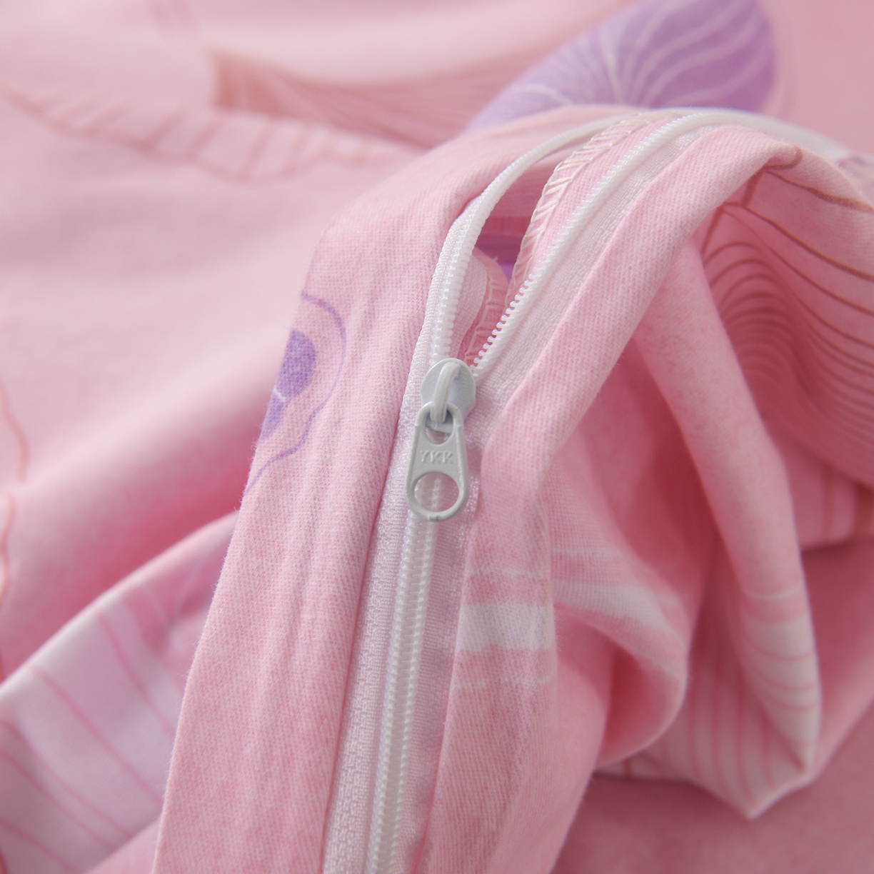 91家纺网 家纺一手货源 找家纺 润淳家居 2025新款百分百全棉磨毛四件套 银杏叶 粉