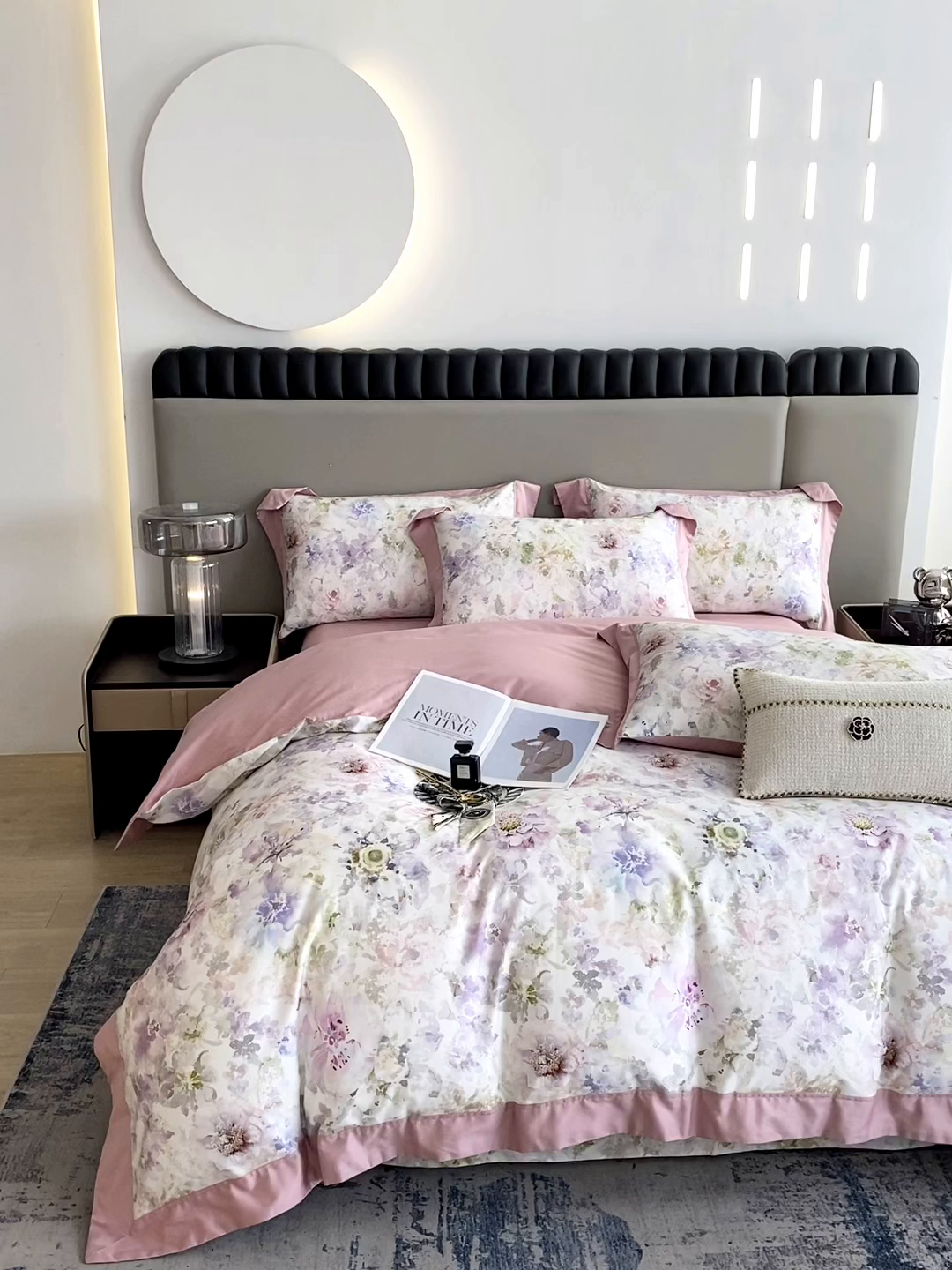 91家纺网 家纺一手货源 找家纺 娇逸家居 2025新款100支新疆长绒棉纯棉数码印花全棉四件套（专版花型） 醉晚风