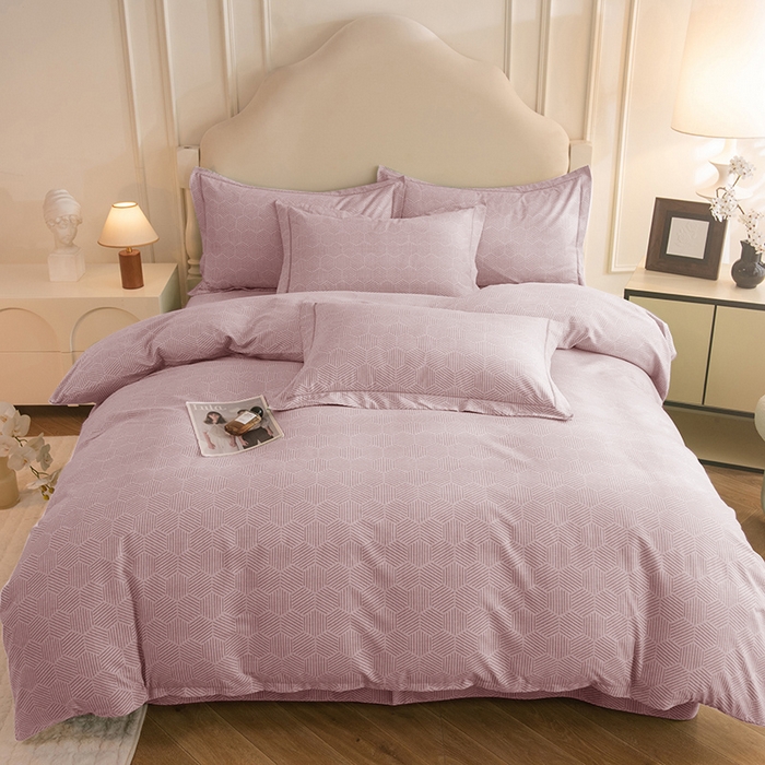 磨毛世家家纺 2025新款生态四件套 布列塔-浅咖