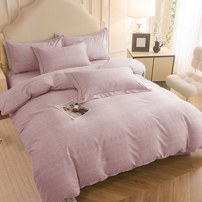 91家纺网 家纺一手货源 找家纺 磨毛世家家纺 2025新款生态四件套 布列塔-浅咖