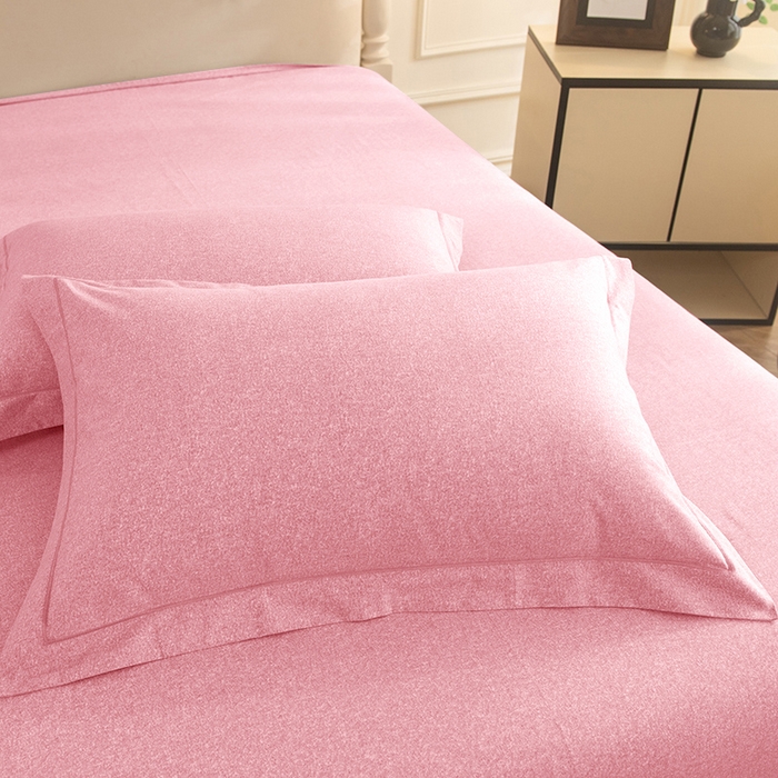 91家纺网 家纺一手货源 找家纺 磨毛世家家纺 2025新款生态四件套 粉色