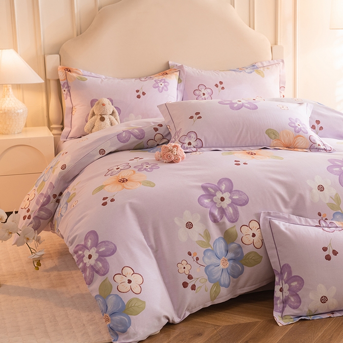 91家纺网 家纺一手货源 找家纺 磨毛世家家纺 2025新款生态四件套 花之盛宴