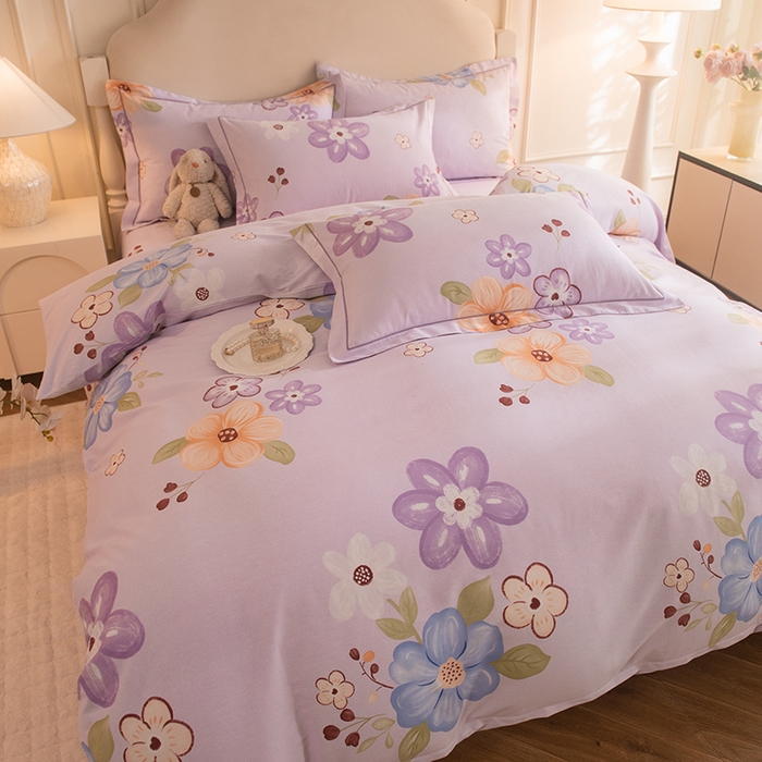 91家纺网 家纺一手货源 找家纺 磨毛世家家纺 2025新款生态四件套 花之盛宴