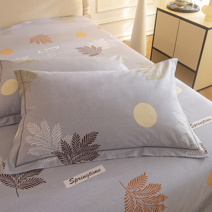 91家纺网 家纺一手货源 找家纺 磨毛世家家纺 2025新款生态四件套 花枝漫漫-灰