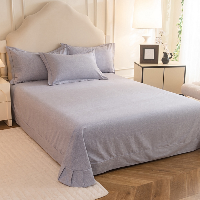 91家纺网 家纺一手货源 找家纺 磨毛世家家纺 2025新款生态四件套 灰色