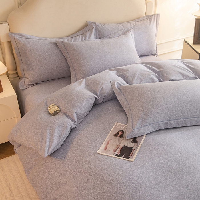 91家纺网 家纺一手货源 找家纺 磨毛世家家纺 2025新款生态四件套 灰色