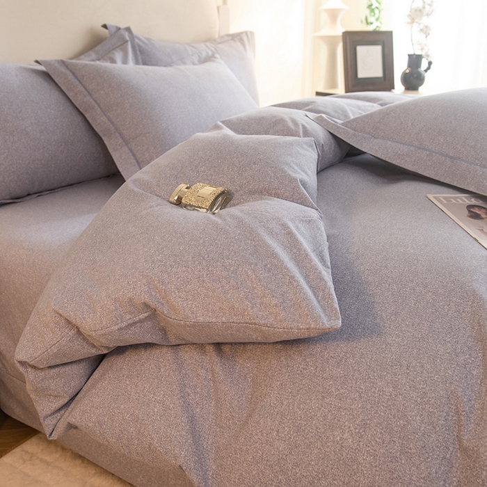 91家纺网 家纺一手货源 找家纺 磨毛世家家纺 2025新款生态四件套 灰色