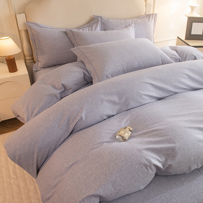 91家纺网 家纺一手货源 找家纺 磨毛世家家纺 2025新款生态四件套 灰色