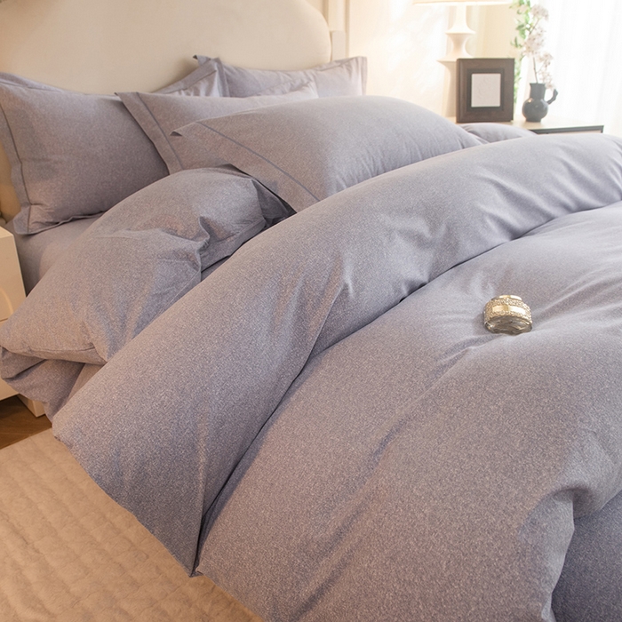 91家纺网 家纺一手货源 找家纺 磨毛世家家纺 2025新款生态四件套 灰色