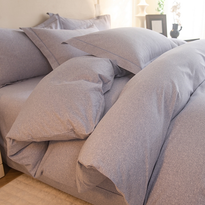 91家纺网 家纺一手货源 找家纺 磨毛世家家纺 2025新款生态四件套 灰色