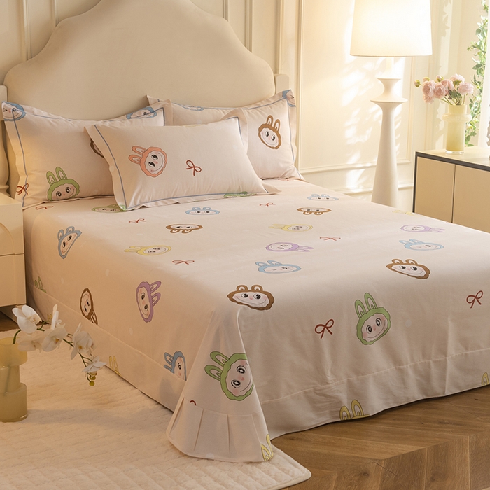 91家纺网 家纺一手货源 找家纺 磨毛世家家纺 2025新款生态四件套 拉布布-米