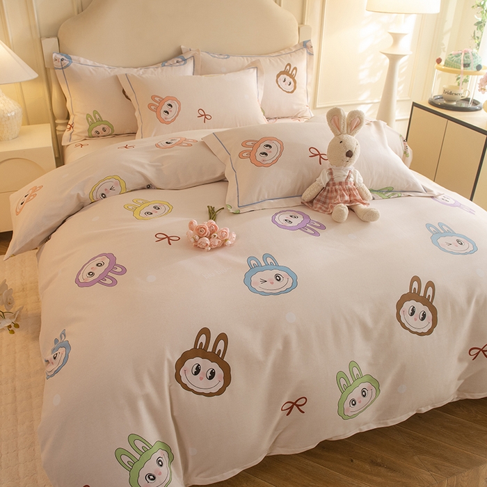 91家纺网 家纺一手货源 找家纺 磨毛世家家纺 2025新款生态四件套 拉布布-米