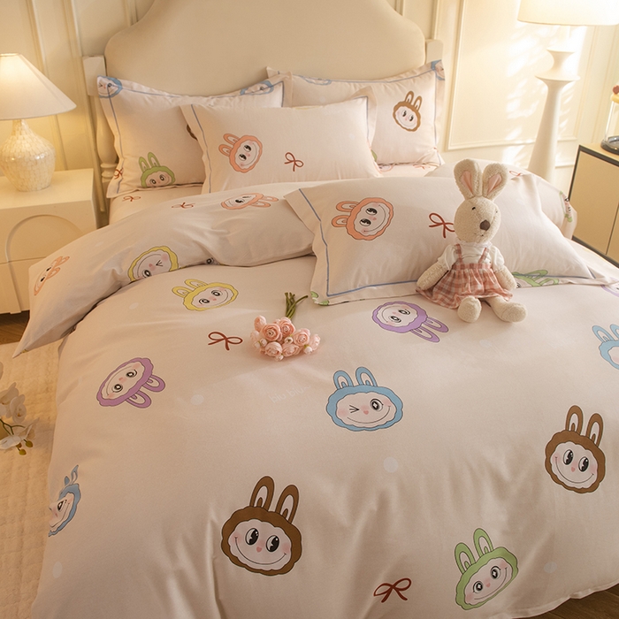 91家纺网 家纺一手货源 找家纺 磨毛世家家纺 2025新款生态四件套 拉布布-米