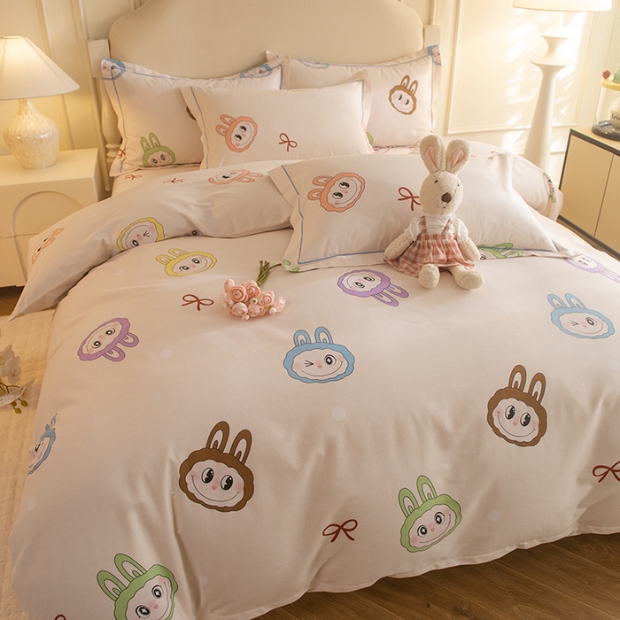 91家纺网 家纺一手货源 找家纺 磨毛世家家纺 2025新款生态四件套 拉布布-米