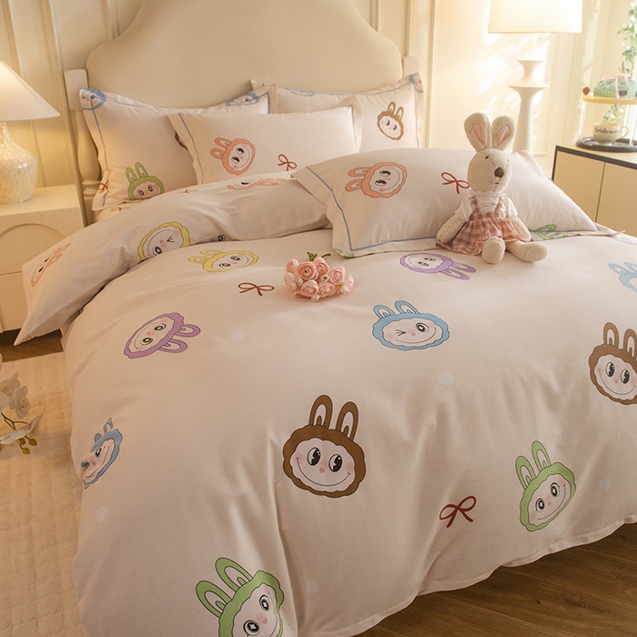 91家纺网 家纺一手货源 找家纺 磨毛世家家纺 2025新款生态四件套 拉布布-米