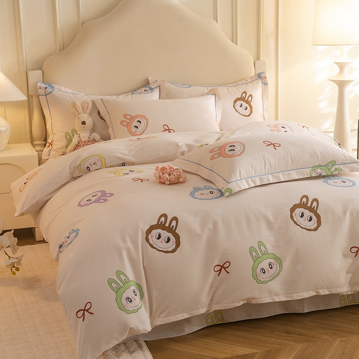 91家纺网 家纺一手货源 找家纺 磨毛世家家纺 2025新款生态四件套 拉布布-米