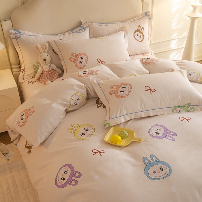 91家纺网 家纺一手货源 找家纺 磨毛世家家纺 2025新款生态四件套 拉布布-米