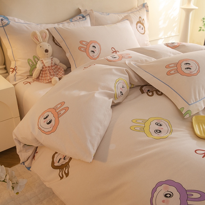 91家纺网 家纺一手货源 找家纺 磨毛世家家纺 2025新款生态四件套 拉布布-米