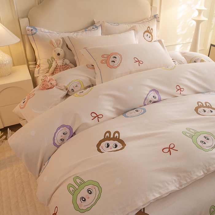 91家纺网 家纺一手货源 找家纺 磨毛世家家纺 2025新款生态四件套 拉布布-米