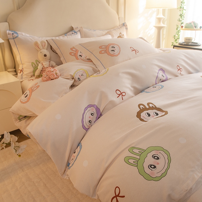 91家纺网 家纺一手货源 找家纺 磨毛世家家纺 2025新款生态四件套 拉布布-米