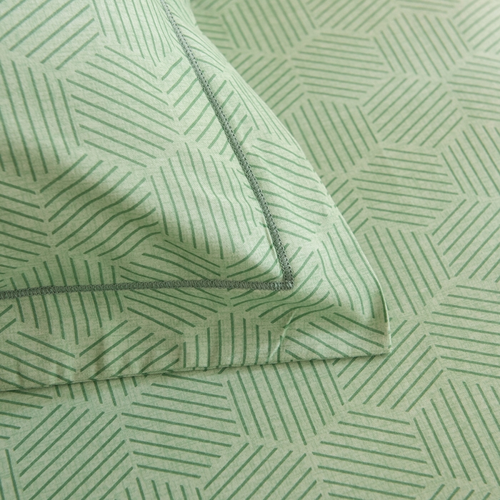 91家纺网 家纺一手货源 找家纺 磨毛世家家纺 2025新款生态四件套 洛丽塔-绿