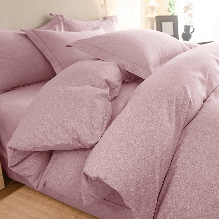 91家纺网 家纺一手货源 找家纺 磨毛世家家纺 2025新款生态四件套 浅咖色