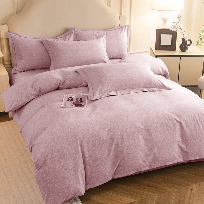 91家纺网 家纺一手货源 找家纺 磨毛世家家纺 2025新款生态四件套 浅咖色