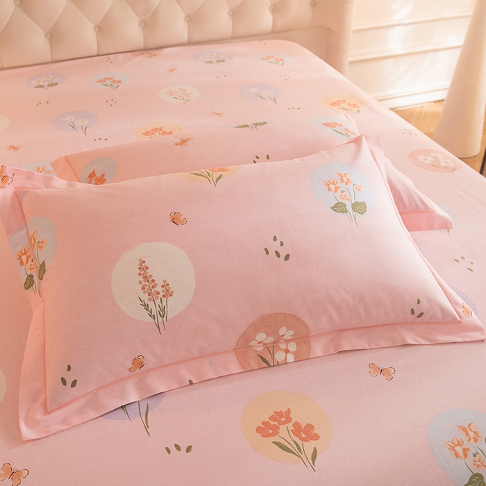 91家纺网 家纺一手货源 找家纺 磨毛世家家纺 2025新款生态四件套 向云端-粉