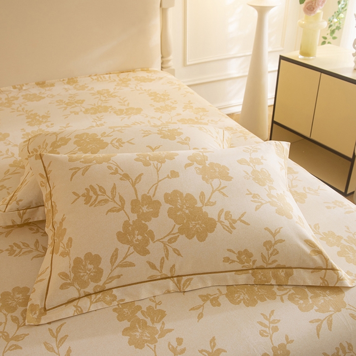 91家纺网 家纺一手货源 找家纺 磨毛世家家纺 2025新款生态四件套 小乔人家-黄