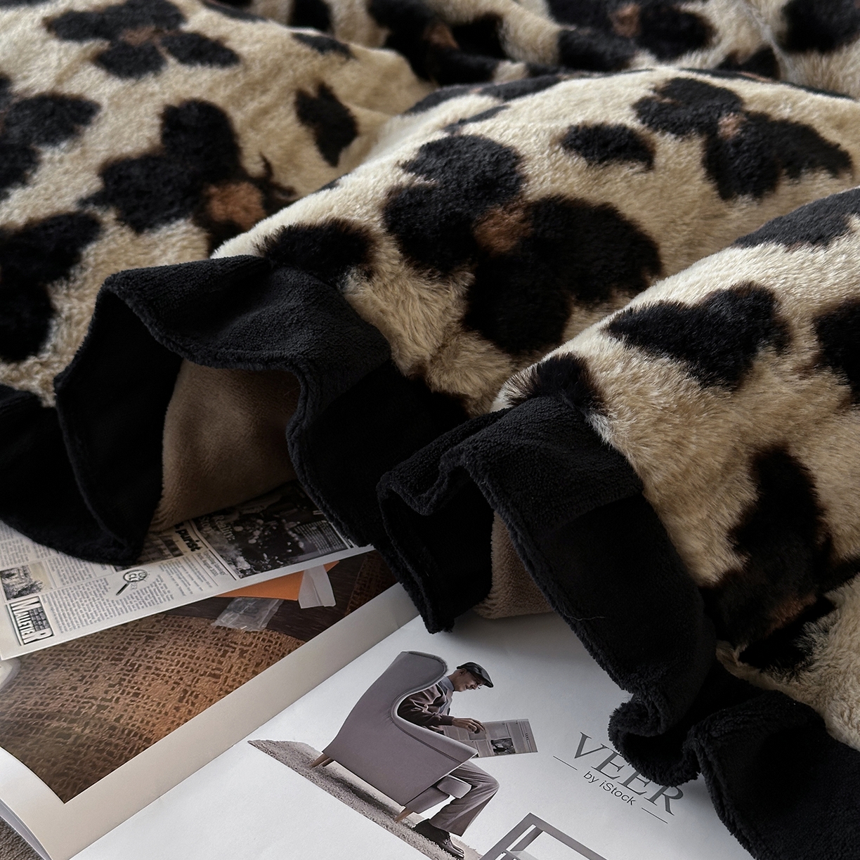 91家纺网 家纺一手货源 找家纺 金艾草 2025新款兔毛法式床单款四件套 蝴蝶