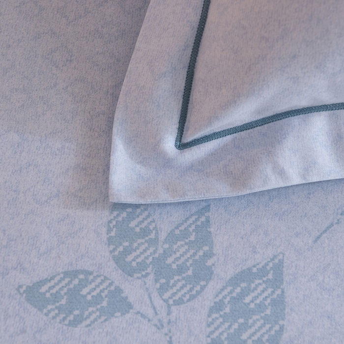 91家纺网 家纺一手货源 找家纺 磨毛世家家纺 2025新款生态四件套 叶韵-蓝