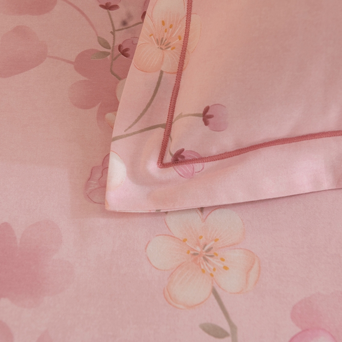 91家纺网 家纺一手货源 找家纺 磨毛世家家纺 2025新款生态四件套 云雨轩-粉