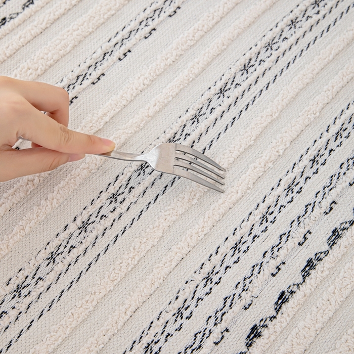 91家纺网 家纺一手货源 找家纺 （总）沐沐家纺 2026新款织织暮圆点沙发巾-场景一