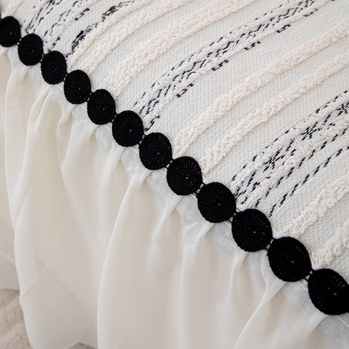 91家纺网 家纺一手货源 找家纺 （总）沐沐家纺 2026新款织织暮圆点沙发巾-场景一