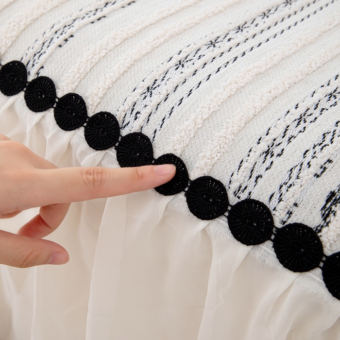 91家纺网 家纺一手货源 找家纺 （总）沐沐家纺 2026新款织织暮圆点沙发巾-场景一