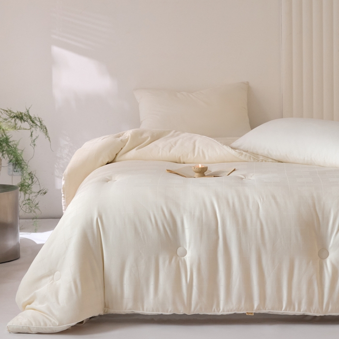 91家纺网 家纺一手货源 找家纺 （总）纪梵茜 2025新款李官奇正品授权优棉提花大豆被加厚冬被大豆春秋被子被芯