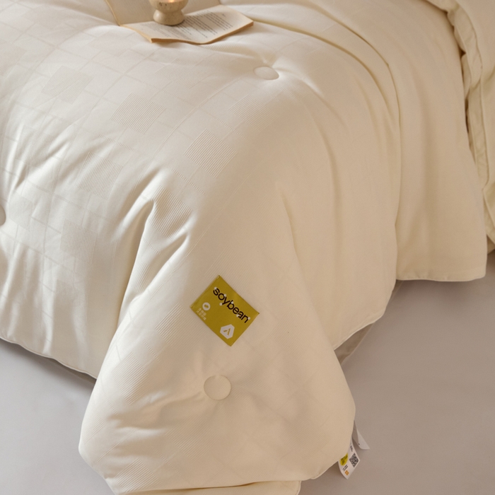 91家纺网 家纺一手货源 找家纺 （总）纪梵茜 2025新款李官奇正品授权优棉提花大豆被加厚冬被大豆春秋被子被芯