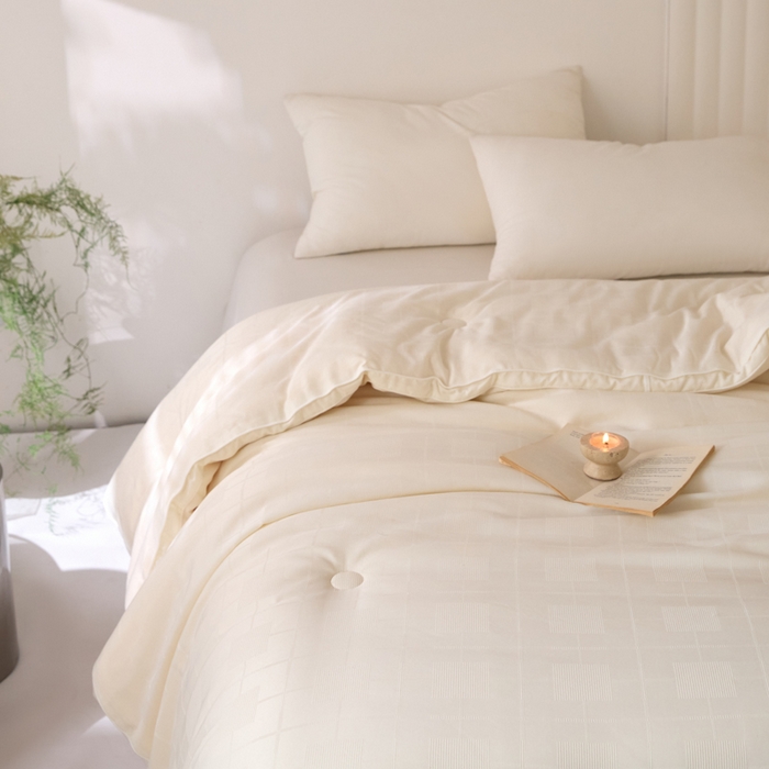 91家纺网 家纺一手货源 找家纺 （总）纪梵茜 2025新款李官奇正品授权优棉提花大豆被加厚冬被大豆春秋被子被芯