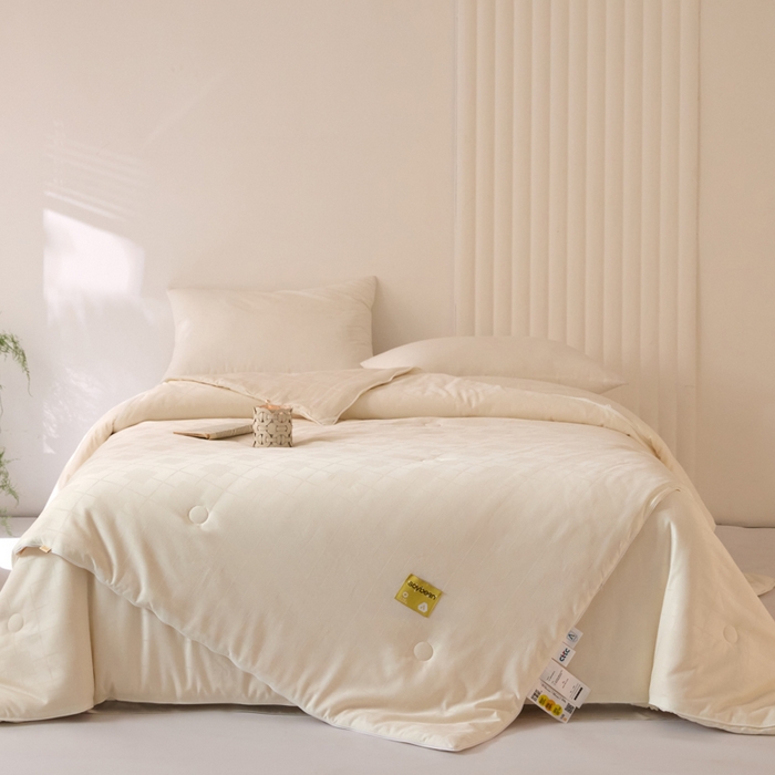 91家纺网 家纺一手货源 找家纺 （总）纪梵茜 2025新款李官奇正品授权优棉提花大豆被二合一拉链子母被芯四季被子