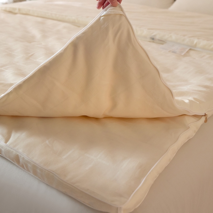 91家纺网 家纺一手货源 找家纺 （总）纪梵茜 2025新款李官奇正品授权优棉提花大豆被二合一拉链子母被芯四季被子