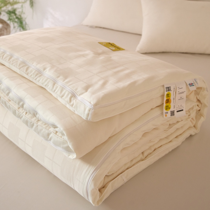 91家纺网 家纺一手货源 找家纺 （总）纪梵茜 2025新款李官奇正品授权优棉提花大豆被二合一拉链子母被芯四季被子