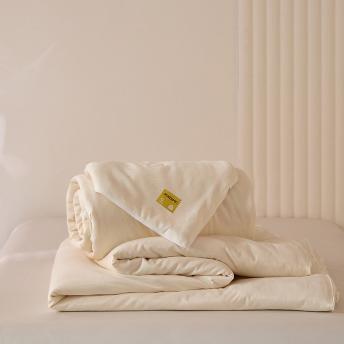 91家纺网 家纺一手货源 找家纺 （总）纪梵茜 2025新款李官奇正品授权优棉提花大豆被二合一拉链子母被芯四季被子