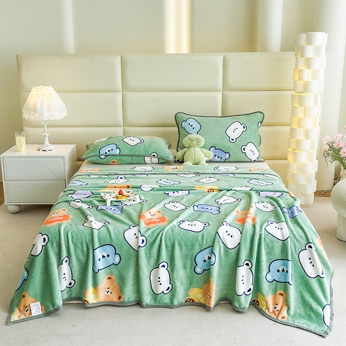 91家纺网 家纺一手货源 找家纺 （总）欧喜璐 2025新款卡通印花加厚牛奶绒多功能毛毯