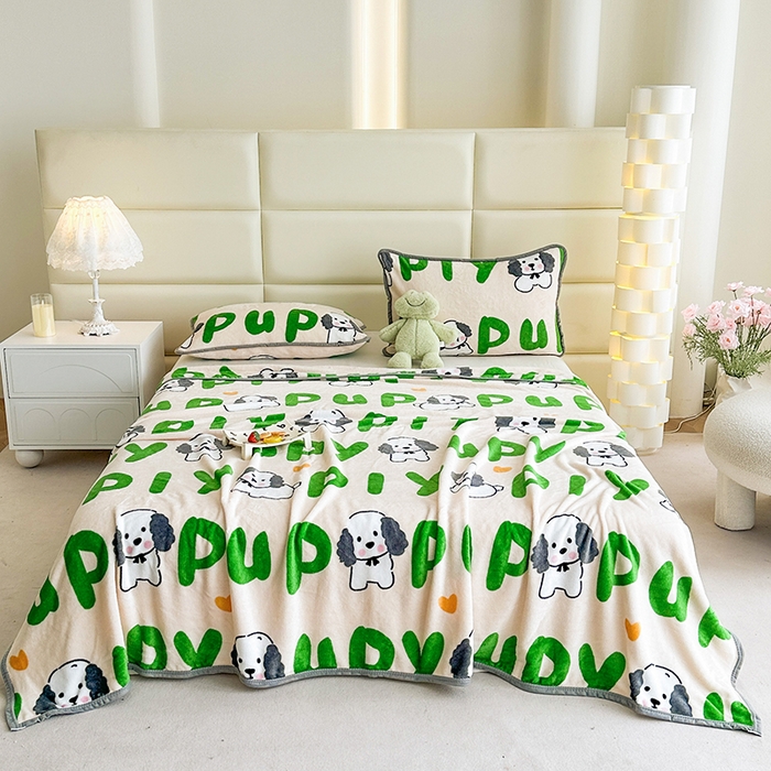 91家纺网 家纺一手货源 找家纺 欧喜璐 2025新款里外全棉夏凉被熊恋花