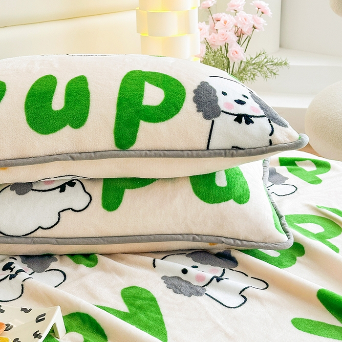 91家纺网 家纺一手货源 找家纺 （总）欧喜璐 2025新款卡通印花加厚牛奶绒多功能毛毯