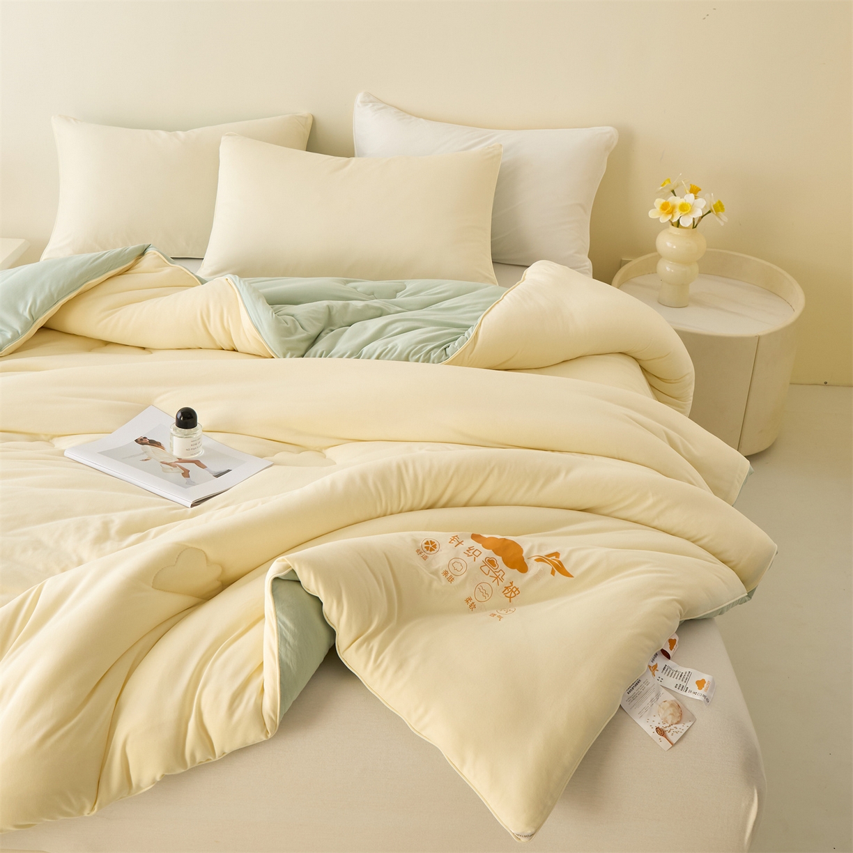 91家纺网 家纺一手货源 找家纺 （总）恒畅 2025新款A类针织棉大豆被系列