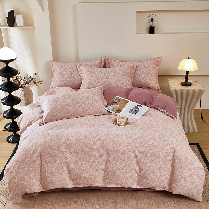 91家纺网 家纺一手货源 找家纺 雲归梦 2025新款纯棉加厚磨毛多规格磨毛四件套阿华田-豆沙